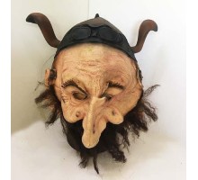 Boynuzlu Sakallı Lateks Viking Maskesi Et Maske