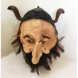Boynuzlu Sakallı Lateks Viking Maskesi Et Maske