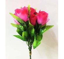 Yapay Plastik Gül 6 Adet 26 cm