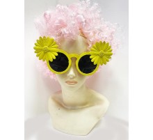 Sarı Renk Papatya Figürlü Temalı Parti Gözlüğü