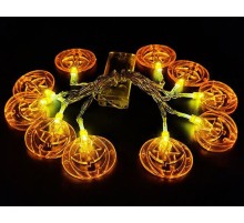 Led Işıklı 10 lu Kabak Şekilli Parti Süsleme 2 Metre