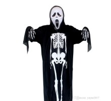Yetişkin Boy İskelet Tulum İskelet Kostüm 120 cm
