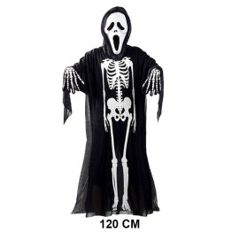 Yetişkin Boy İskelet Kostüm-Fosforlu İskelet Eldiven-İskelet Maske Seti
