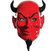 Kırmızı Renk Plastik Rubie's Costume Devil Mask Şeytan Maskesi 20x30 cm