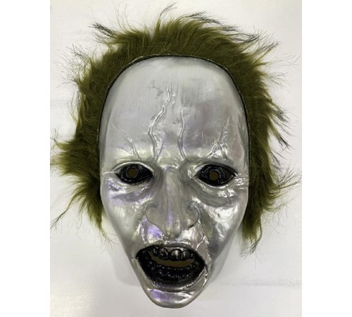 toptan-xml-dropshipping-Yeşil Saçlı Plastik Michael Myers Maskesi 26x17 cm