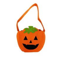 Turuncu Renk Yapraklı Balkabağı Şeker Çantası 15x12 cm