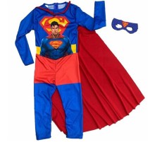 Çocuk Superman Kostümü - Pelerinli ve Maskeli Superman Kostüm 11-12 Yaş