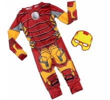 Maskeli Çocuk Demir Adam Kostümü - Çocuk İron Man Kostümü 9-10 Yaş