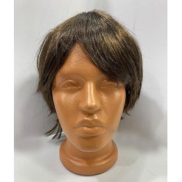 Kısa Model Düz Kesim İçi Astarlı Erkek Peruğu Kahve Renk