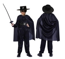 Zorro Kara Şövalye Kostümü - Zorro Kostümü Çocuk Boy 5-6 Yaş