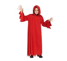 Kırmızı Kapişonlu Çocuk Şeytan Kostümü 5-6 Yaş
