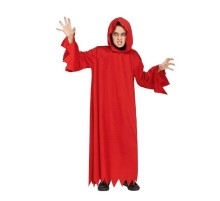 Kırmızı Kapişonlu Çocuk Şeytan Kostümü 9-10 Yaş
