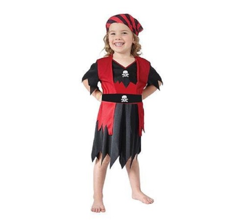 toptan-xml-dropshipping-Kız Çocuk Korsan Kostümü - Sevimli Kız Korsan Kostüm 7-8 Yaş