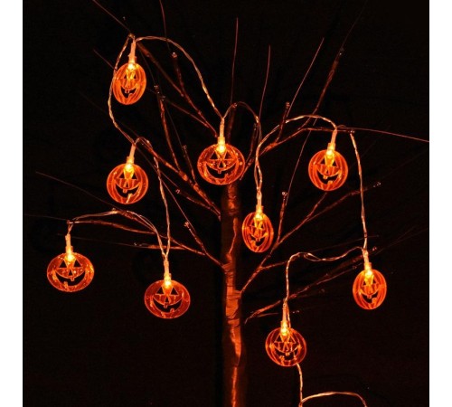 toptan-xml-dropshipping-Cadılar Bayramı Halloween Balkabağı Temalı Led Işık 2 Metre