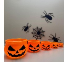 Balkabağı Şeker Kovası - Halloween Kabak Kova 5 li