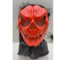 Pelerinli Balkabağı Maskesi Turuncu Renk