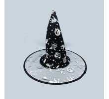 Gümüş Renk Cadı ve Kabak Baskılı Cadı Şapkası 32X37 cm