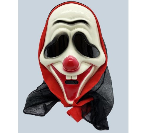 toptan-xml-dropshipping-Siyah Pelerinli Dişli Joker Maskesi Çığlık Maskesi 26x17 cm