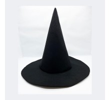 Siyah Renk Keçe Cadı Şapkası 35x38 cm