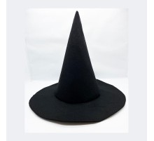 Siyah Renk Keçe Cadı Şapkası 35x38 cm