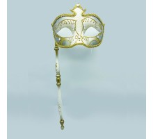 Venedik Masquerade Sopalı Maske Mavi Renk 17x35 cm