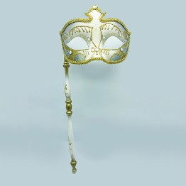 Venedik Masquerade Sopalı Maske Mavi Renk 17x35 cm