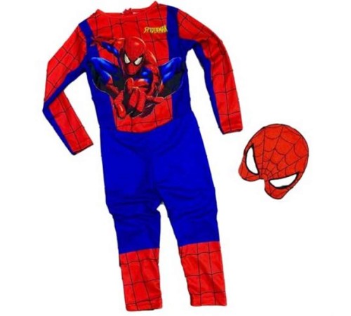 Örümcek Adam Kostümü Maskeli - Çocuk Spiderman Kostümü 7-8 Yaş
