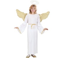 Melek Kostümü Çocuk Boy - Melek Kostümü Tacı ve Kemer Full Set 5-10 Yaş