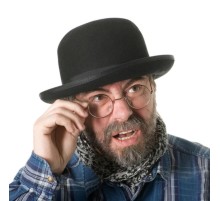 Siyah Renk Yetişkin Boy Retro Bowler Derby Şapkası 58 cm