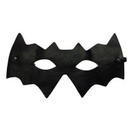 Siyah Renk Vinleks Deri Malzemeden İmal Batman Maskesi 10x20 cm