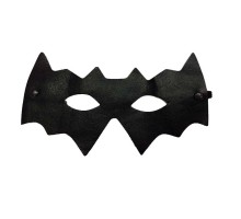 Siyah Renk Vinleks Deri Malzemeden İmal Batman Maskesi 10x20 cm