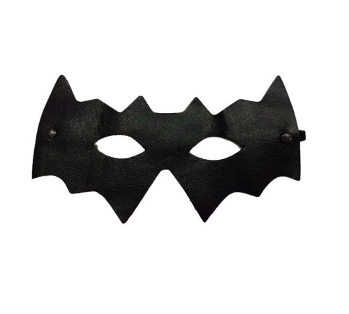 toptan-xml-dropshipping-Siyah Renk Vinleks Deri Malzemeden İmal Batman Maskesi 10x20 cm