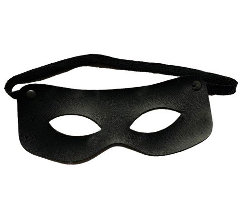toptan-xml-dropshipping-Siyah Renk Vinleks Deri Malzemeden İmal Zorro Maskesi Hırsız Maskesi 7x16 cm
