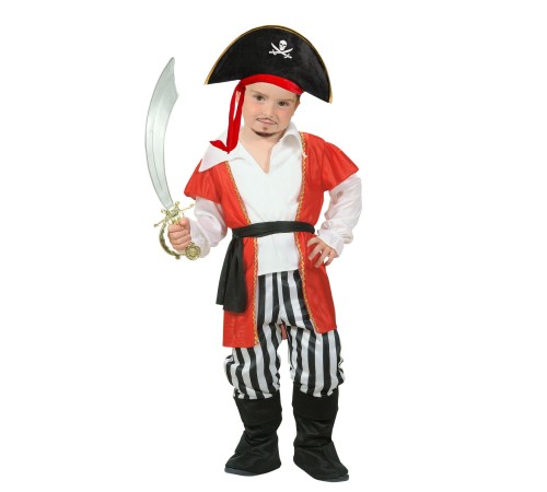 toptan-xml-dropshipping-Erkek Çocuk Jack Sparrow Denizci Korsan Kostümü 9-11 Yaş