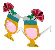 Meyve Kokteyl Temalı Sarı Parti Gözlüğü 15X12 cm