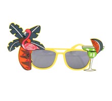 Hawaii Luau Cocktail Temalı Parti Gözlüğü Sarı Renk 8x15 cm