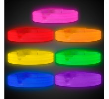 Glow Partisi  Ekstra Kalın Fosforlu Bileklik  6 Renk 6 Adet