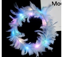 Led Işıklı Rengarenk Yanan 3 Fonksiyonlu Otrişli Parti Tacı Mavi Renk 12x12 cm