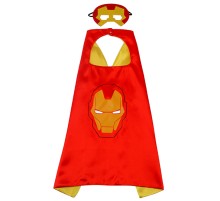 Demir Adam İron Man Avengers Pelerin + Maske Kostüm Seti 70x70 cm