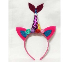 Deniz Kızı Tacı - Deniz Kızı Prenses Tacı Pembe Renk 21x29 cm