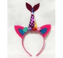 Deniz Kızı Tacı - Deniz Kızı Prenses Tacı Pembe Renk 21x29 cm