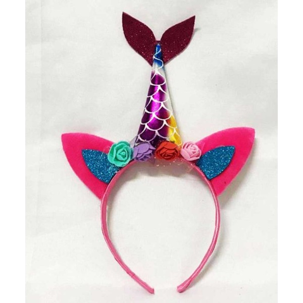 Deniz Kızı Tacı - Deniz Kızı Prenses Tacı Pembe Renk 21x29 cm