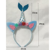 Deniz Kızı Tacı - Deniz Kızı Prenses Tacı Mavi Renk 21x29 cm