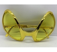 Retro Gözlük - 80 li 90 lı Yıllar Parti Gözlüğü Gold Renk 8x13 cm