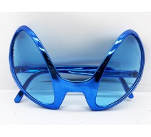 Retro Gözlük - 80 li 90 lı Yıllar Parti Gözlüğü Mavi Renk 8x13 cm