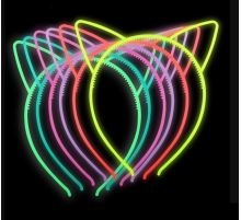 Karanlıkta Yanan Glow Kedi Kulağı Kedi Tacı Renkli 6 Adet