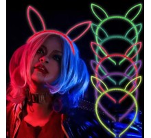 Karanlıkta Yanan Glow Tavşan Kulağı Tavşan Tacı Renkli 6 Adet