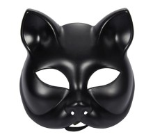 Siyah Renk Lüks Kedi Maskesi 12x13 cm