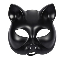 Siyah Renk Lüks Kedi Maskesi 12x13 cm