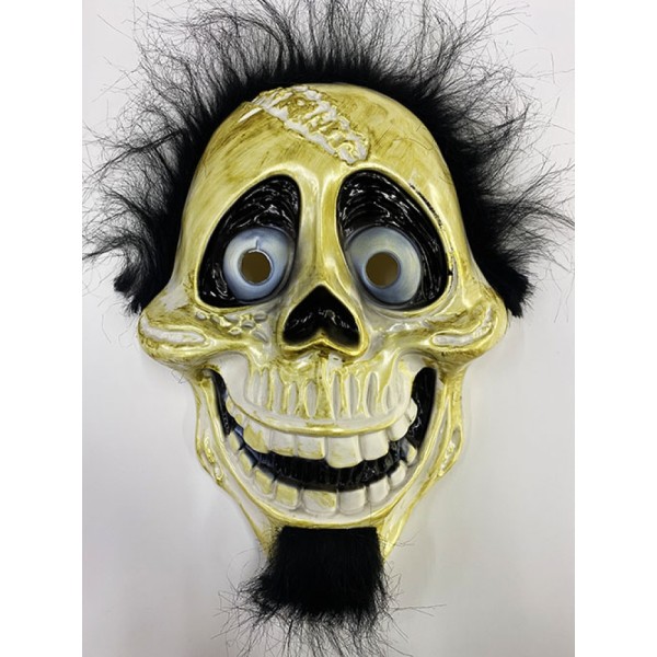 toptan-xml-dropshipping-Siyah Peluş Saçlı Coco Hector Rivera Maskesi 25x23 cm